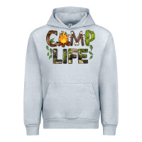 Heather Grey camp life Urban Hoodie - BarkalooDesign