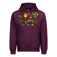 Mauve Wine camp life Urban Hoodie - BarkalooDesign