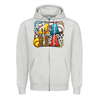 Dove Grey Leopard Softball And Baseball Mama Mother's Day Zipper Hoodie - LillyAllenDesigns