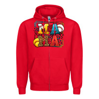 Red Leopard Softball And Baseball Mama Mother's Day Zipper Hoodie - LillyAllenDesigns