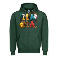Sports Green Leopard Softball And Baseball Mama Mother's Day Zipper Hoodie - LillyAllenDesigns