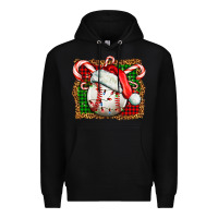 Black baseball christmas Premium Hoodie - FaDigitalArtStudio