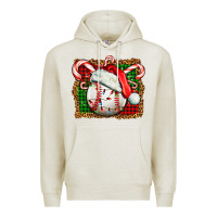 Oatmeal Heather baseball christmas Premium Hoodie - FaDigitalArtStudio