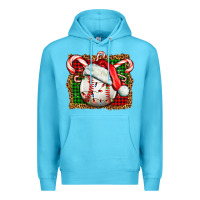 Ocean Blue baseball christmas Premium Hoodie - FaDigitalArtStudio