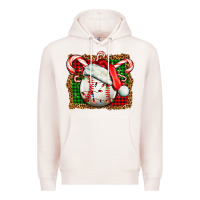 Pale Pink baseball christmas Premium Hoodie - FaDigitalArtStudio