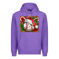 Purple baseball christmas Premium Hoodie - FaDigitalArtStudio