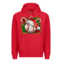 Red baseball christmas Premium Hoodie - FaDigitalArtStudio