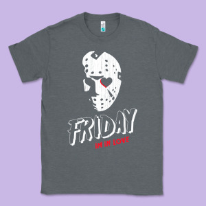 Friday The 13th Friday I'm In Love Vintage Style Horror Halloween T Sh Classic Tee Designed By Lanvoart