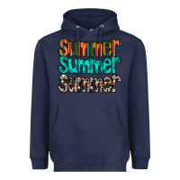 Navy summer western Heavyweight Hoodie - RacoonDesign