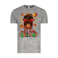 Cloud Rock santa's favorite assistant afro messy bun Vintage Tee - texasbilliewilder