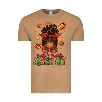 Vintage Camel santa's favorite assistant afro messy bun Vintage Tee - texasbilliewilder