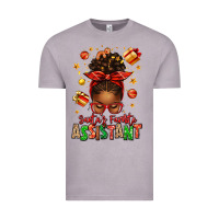 Vintage Zinc santa's favorite assistant afro messy bun Vintage Tee - texasbilliewilder