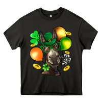 Asphalt St. Patricks Clovers With Donkey Heavy Core Tee - BundleAndBundleShop