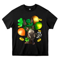 Black St. Patricks Clovers With Donkey Heavy Core Tee - BundleAndBundleShop
