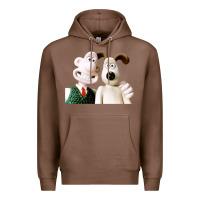 Chestnut the man with his dog taking selfie w.a.l.l.a.c.e Premium Hoodie - lanVoArt