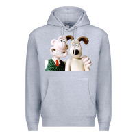Heather Grey the man with his dog taking selfie w.a.l.l.a.c.e Premium Hoodie - lanVoArt