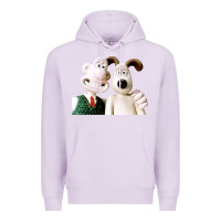 Lilac the man with his dog taking selfie w.a.l.l.a.c.e Premium Hoodie - lanVoArt