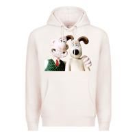 Pale Pink the man with his dog taking selfie w.a.l.l.a.c.e Premium Hoodie - lanVoArt