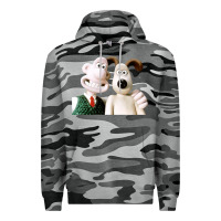 Slate Camo the man with his dog taking selfie w.a.l.l.a.c.e Premium Hoodie - lanVoArt
