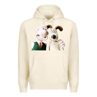 Tofu the man with his dog taking selfie w.a.l.l.a.c.e Premium Hoodie - lanVoArt