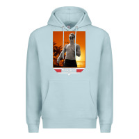 Blue Mist rooster topgun retro Premium Hoodie - lanVoArt