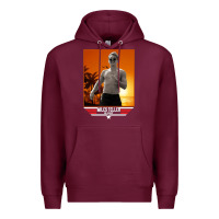Burgundy rooster topgun retro Premium Hoodie - lanVoArt