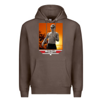 Coffee rooster topgun retro Premium Hoodie - lanVoArt