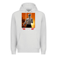 Dove Grey rooster topgun retro Premium Hoodie - lanVoArt