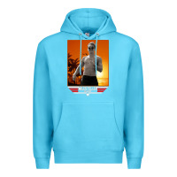 Ocean Blue rooster topgun retro Premium Hoodie - lanVoArt