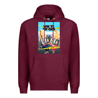 Burgundy white chicks Premium Hoodie - lanVoArt