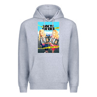 Heather Grey white chicks Premium Hoodie - lanVoArt
