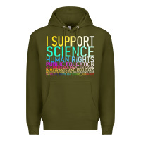 Army Green Hot Trend I Support Science Human Rights Public Education Premium Hoodie - lanVoArt