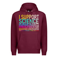 Burgundy Hot Trend I Support Science Human Rights Public Education Premium Hoodie - lanVoArt