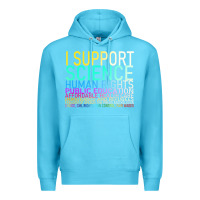 Ocean Blue Hot Trend I Support Science Human Rights Public Education Premium Hoodie - lanVoArt