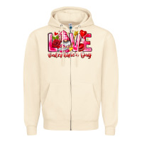 Sandshell Love Valentines Day Gnome Zipper Hoodie - CowhideDigitalArt