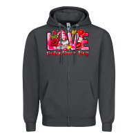 Smoke Love Valentines Day Gnome Zipper Hoodie - CowhideDigitalArt