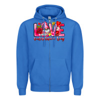 True Royal Love Valentines Day Gnome Zipper Hoodie - CowhideDigitalArt
