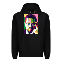 Black malcolm x Premium Hoodie - lanVoArt