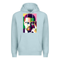 Blue Mist malcolm x Premium Hoodie - lanVoArt