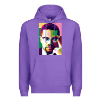 Purple malcolm x Premium Hoodie - lanVoArt