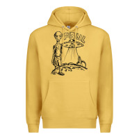 Antique Gold the alien paul Premium Hoodie - lanVoArt