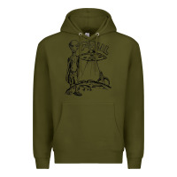 Army Green the alien paul Premium Hoodie - lanVoArt