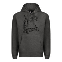 Charcoal Heather the alien paul Premium Hoodie - lanVoArt