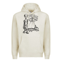 Oatmeal Heather the alien paul Premium Hoodie - lanVoArt