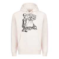 Pale Pink the alien paul Premium Hoodie - lanVoArt