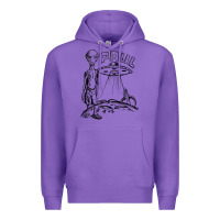 Purple the alien paul Premium Hoodie - lanVoArt