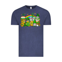 Vintage Denim st patricks day gnomes coffee cups Vintage Tee - Jasminsmagicworld