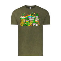 Vintage Olive st patricks day gnomes coffee cups Vintage Tee - Jasminsmagicworld