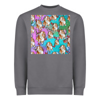 Storm Easter Bunny With Truck Seamless Pattern Heavyweight Sweatshirt - BundleAndBundleShop