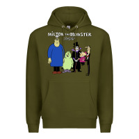 Army Green 60s milton the monster show characters and logotype Premium Hoodie - lanVoArt